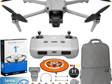 DJI Air 3 Drone 4K HDR Quadcopter with RC-N2 Remote + DJI Care Refresh Bundle on Sale