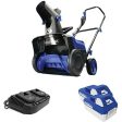 Sun Joe 24V-X2-SB15 Cordless Snow Blower 750-Watt Brushless Motor 2 x 4.0-Ah Batteries Online now