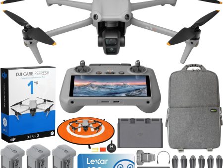 DJI Air 3 Drone Quadcopter Fly More Combo with RC 2 Remote + DJI Care Refresh Bundle Hot on Sale