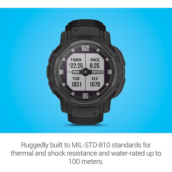 Garmin Instinct Crossover Solar Tactical Edition, Rugged Hybrid Smartwatch - Black Sale