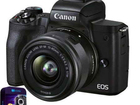 Canon EOS M50 Mark II Digital Camera +EF-M 15-45mm IS STM Lens +3 Year Protection Pack Supply