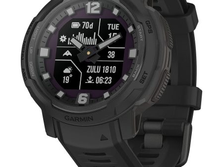 Garmin Instinct Crossover Solar Tactical Edition, Rugged Hybrid Smartwatch - Black Sale