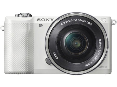 Sony ILCE-5000L W a5000 20.1 MP Compact Interchangeable Lens - White - OPEN BOX For Discount