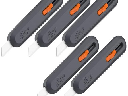 Slice 5 Position Manual Locking Blade Safe Ceramic Blade Knife Orange 5 Pack on Sale