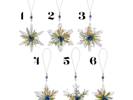 2.25  Teeny Mistletoe Snowflake Ornaments (sold individually) Hot on Sale