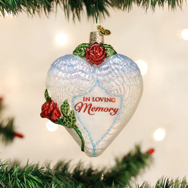 Glass  In Loving Memory  Heart Ornament Discount