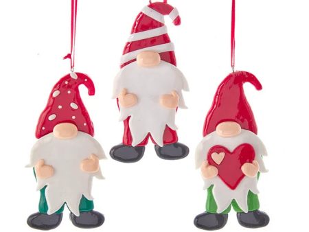 Claydough Gnome w Heart Ornament (sold individually) For Discount