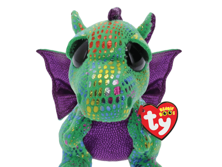 Ty Beanie Boos CINDER - Green Dragon (Small, 6 ) For Sale