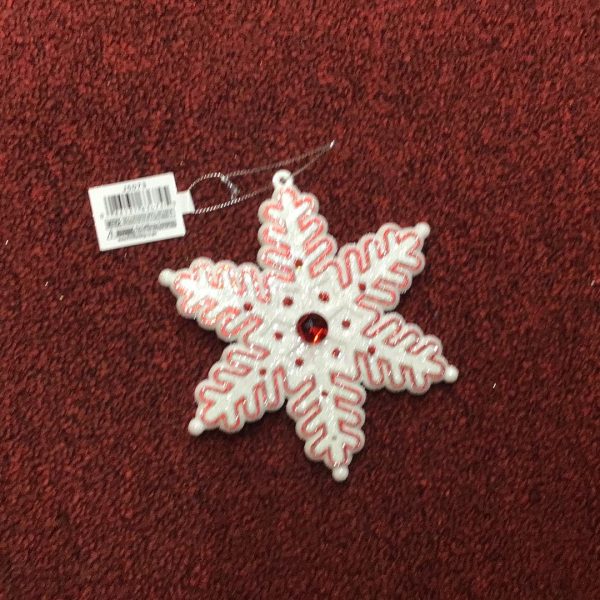 Kurt S. Adler Red and White Snowflake (sold individually) Online now