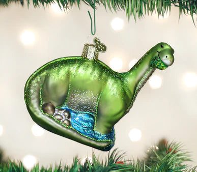 Glass Brontosaurus Ornament Online now