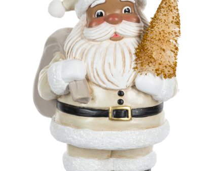 Santa w Tree Figurine (sold individually) For Discount