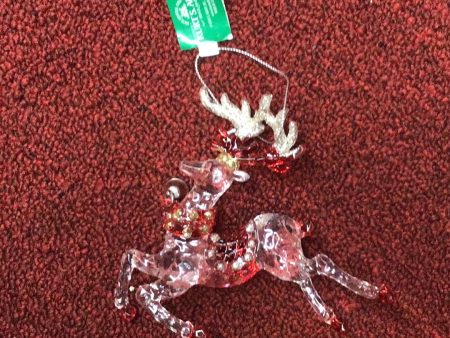 Kurt S. Adler Clear and Red Reindeer Discount