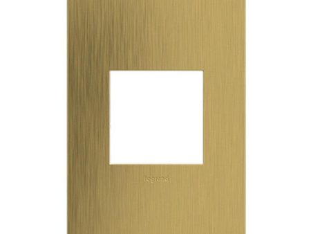 Adorne 1 Gang Brushed Brass Metal Wall Plate by Legrand | OPEN BOX Sale